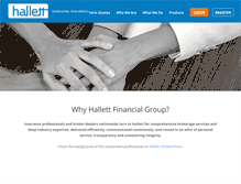 Tablet Screenshot of hallettfinancial.com